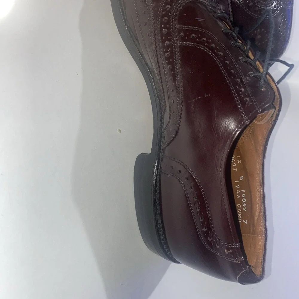 Allen Edmonds Lloyd Wingtip Oxford Shoes 12 B - Vintage Quality 0697 1946 Comb.‎
